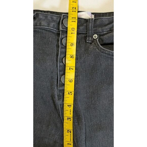 No Boundaries High Rise Skinny Jeans Women's 15 Black Button Fly Cotton Blend - Picture 5 of 8